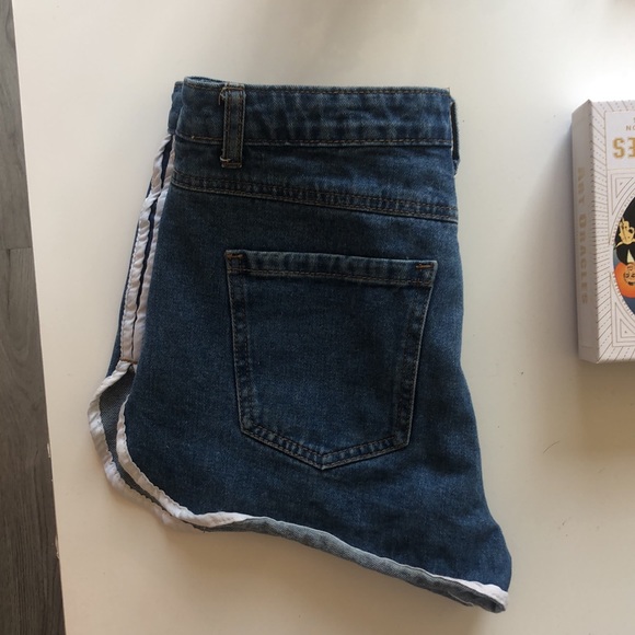 Denim track shorts - Picture 2 of 7